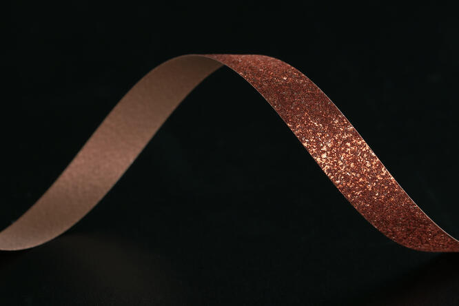 Bånd Glitter, Bronze 10 mm x 100 m