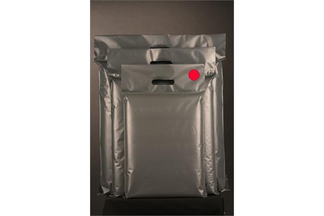 Fraktpose grå matt MDPE 30x40+10+5 cm, 70 my