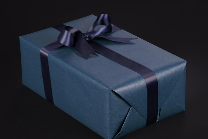 Gavepapir, 2 sidig Blue/Grey (2) 55 cm x 100 m