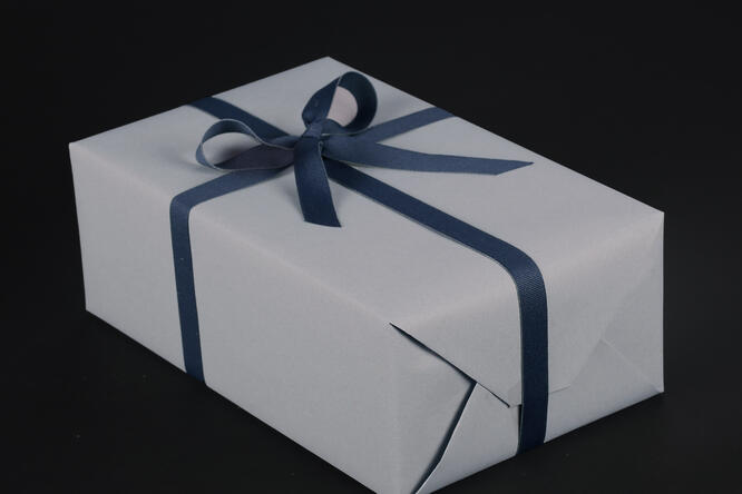 Gavepapir, 2 sidig Blue/Grey (2) 55 cm x 100 m