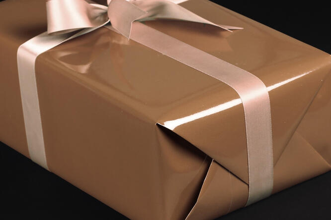 Gavepapir, Mocca lakk (3) 50 cm x 180 m