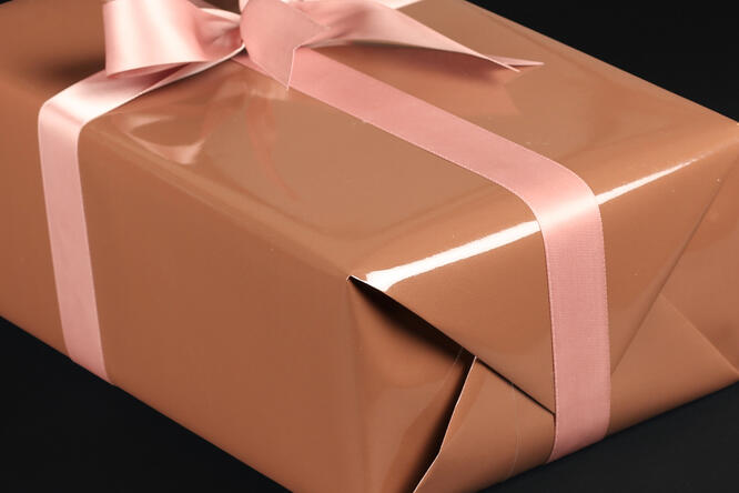 Gavepapir, Mocca lakk (3) 50 cm x 180 m