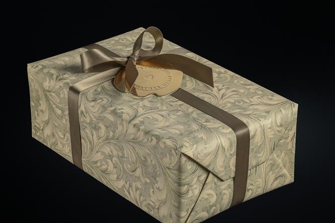 Julepapir,Christmas Leaf Deep Sage 55 cm x 100 m