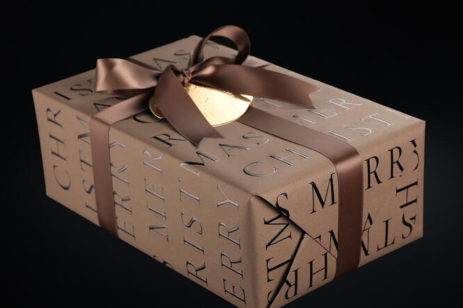 Julepapir,Slender Merry Christmas Coffee 55 cm x 100 m