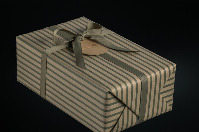 Julepapir,Stripe Deep Sage 55 cm x 100 m
