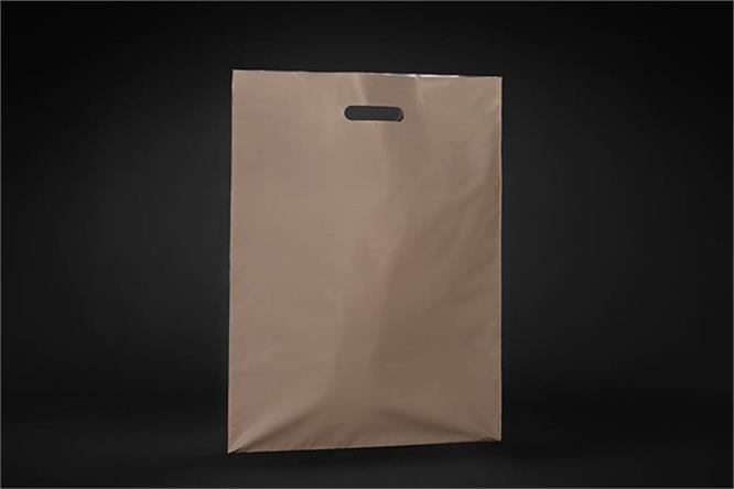 Plastpose, Nude & Sølv matt ldpe 25x35 cm , 50 my, à 500 stk