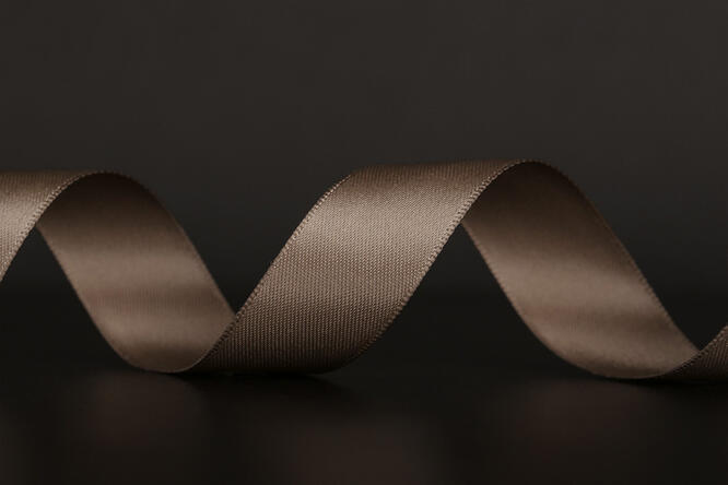 Bånd "silke", Dark Taupe 18 mm x 90 m
