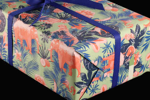 Gavepapir, Jungle Life (5) 55 cm x 100 m