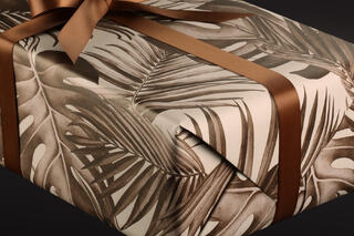 Gavepapir, Palm Leaves Brown (5) 55 cm x 100 m