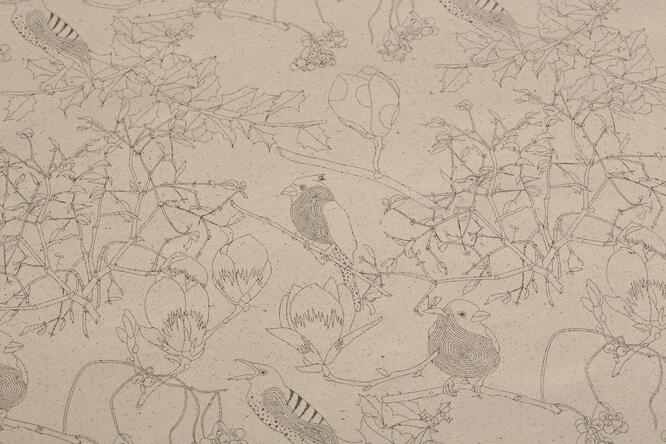Gavepapir, Winter Birds 35 cm x 100 m