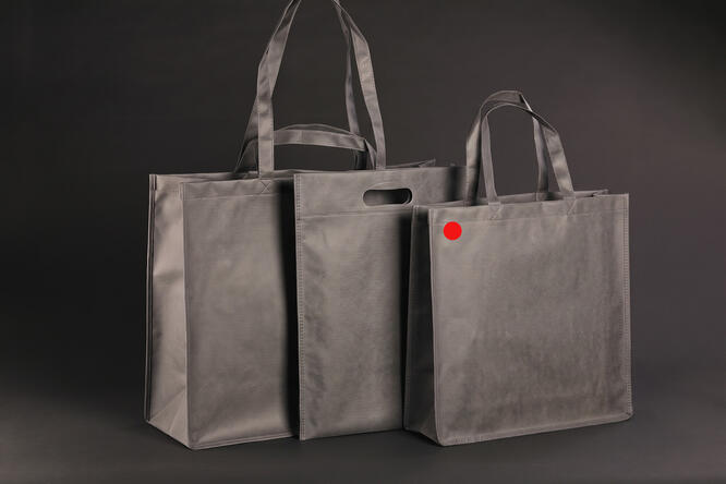 Handlenett med håndtak, dark grey Non Woven 40x12x40 cm