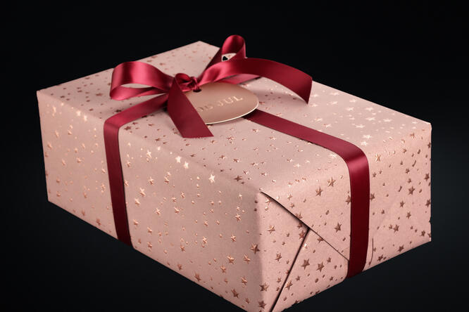 Julepapir, Little Stars Antique Rose 55 cm x 100 m