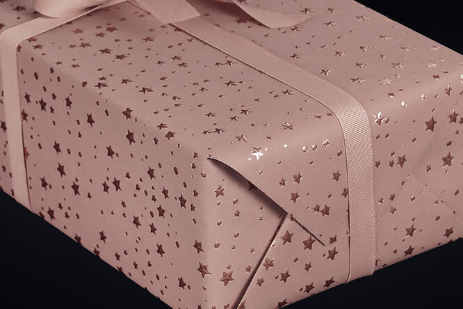 Julepapir, Little Stars Antique Rose 55 cm x 100 m