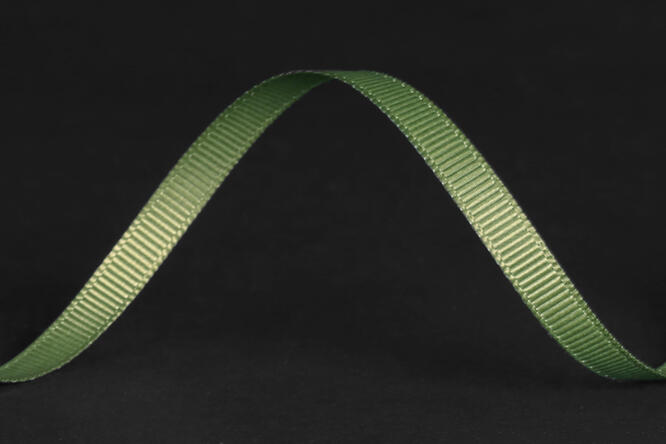 Bånd ribbet blank,Autumn Green 6 mm x 90 m