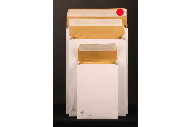 Fraktpose hvit kraft forèt 28x5x40 cm, 350 gr