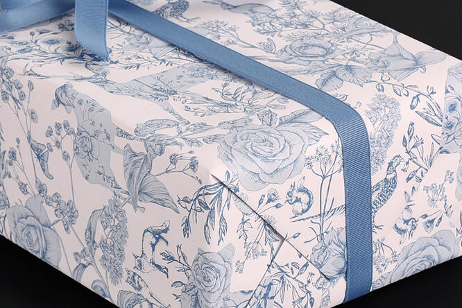 Gavepapir, Graceful Forrest Blue 55 cm x 120 m