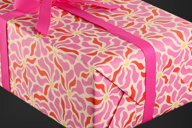 Gavepapir, Graphic Floral (5) 55 cm x 100 m
