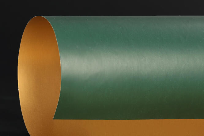 Gavepapir, Vollton Green/Gold (5) 50 cm x 100 m
