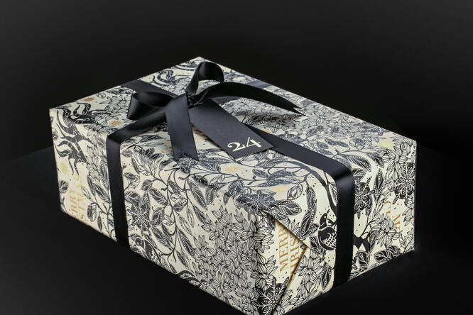 Gavepapir, White Forrest Merry Christmas 55 cm x 120 m