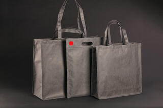 Handlenett med utstanset håndtak Dark Grey Non Woven 40x50 cm