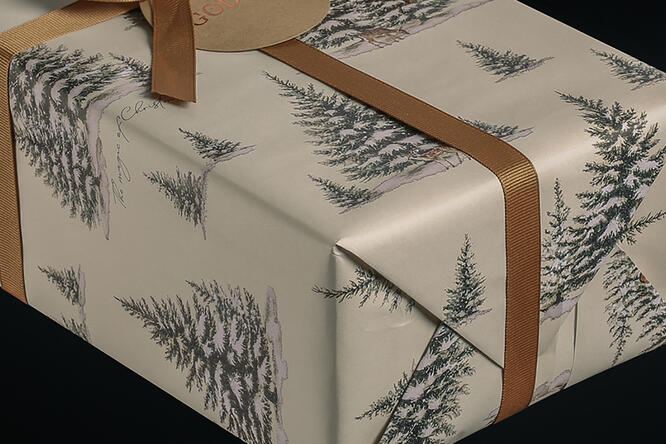 Julepapir,Christmas Forest 55 cm x 100 m