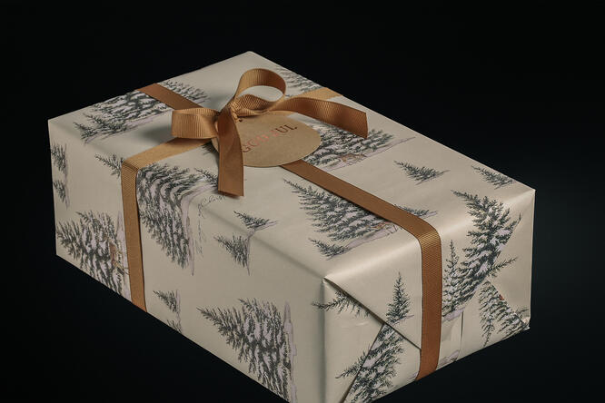 Julepapir,Christmas Forest 55 cm x 100 m