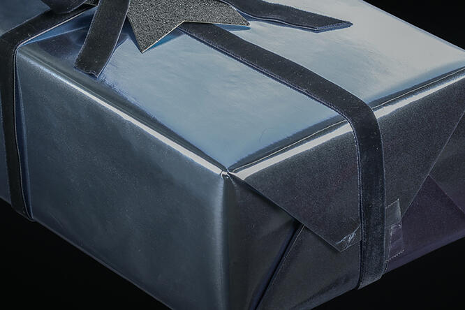 Julepapir,Glossy foil Midnight blue 55 cm x 100 m