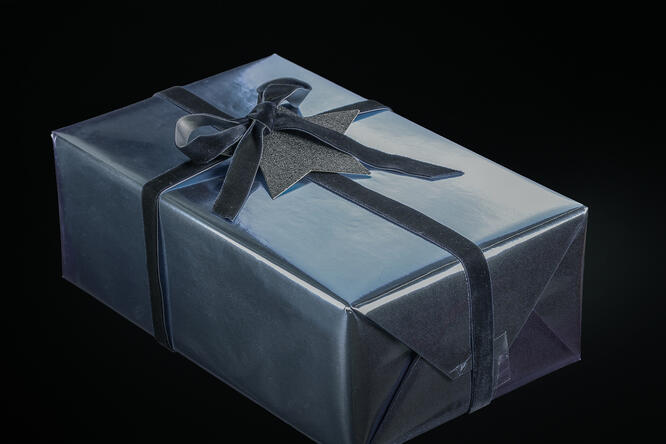 Julepapir,Glossy foil Midnight blue 55 cm x 100 m