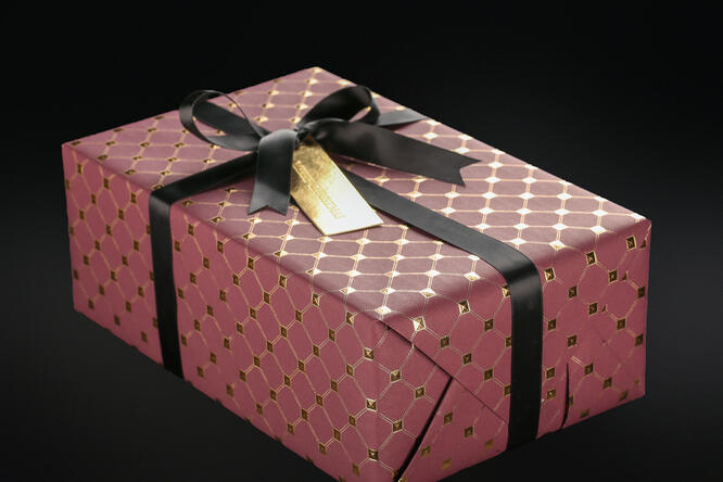 Julepapir, Bordeaux Diamond (8) 55 cm x 100 m