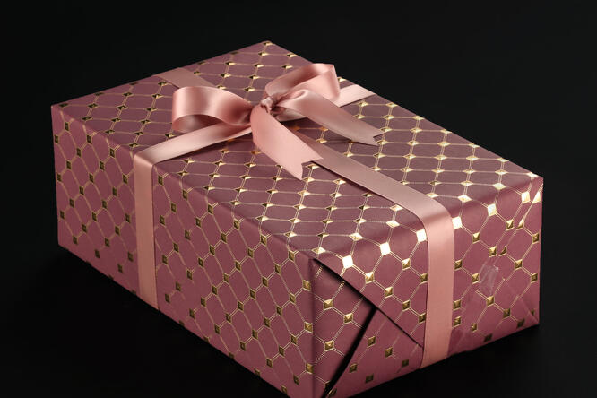 Julepapir, Bordeaux Diamond (8) 55 cm x 100 m