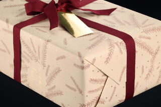 Julepapir, Christmas Wreath Bordeaux 55 cm x 100 m