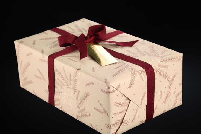 Julepapir, Christmas Wreath Bordeaux 55 cm x 100 m