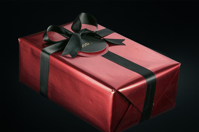 Julepapir, Glossy folie Christmas red 55 cm x 100 m