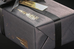 Julepapir, Navy Forrest Star Night (8) 55 cm x 100 m