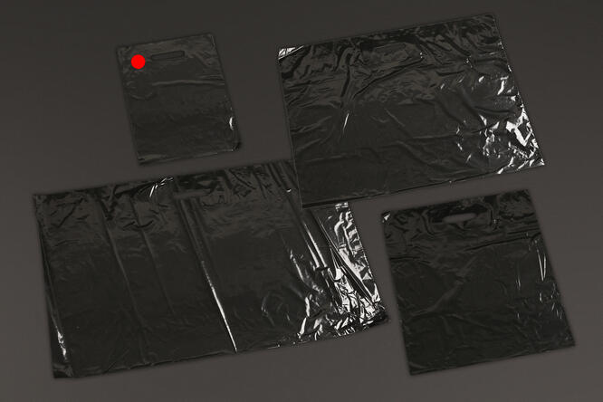 Plastpose, Sort blank LDPE 25x35 cm, 50 my