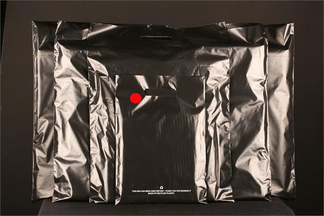 Plastpose, Sort matt coex resirk 25x35 cm, 50 my, à 500 stk