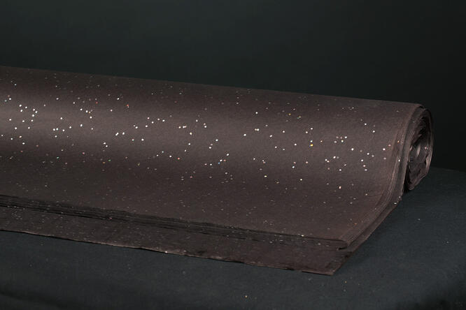 Silkepapir glimmer, Black 50x75 cm,  à 200 ark