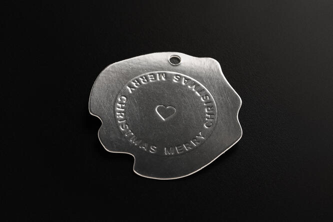 To/From, Stamp - silver Cardboard with embossing
