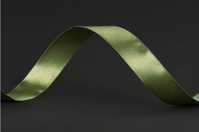 Bånd "silke", Dark Olive 15 mm x 50 m