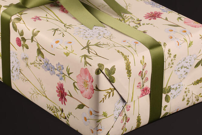 Gavepapir, Flower Meadow Sand (5) 55 cm x 100 m