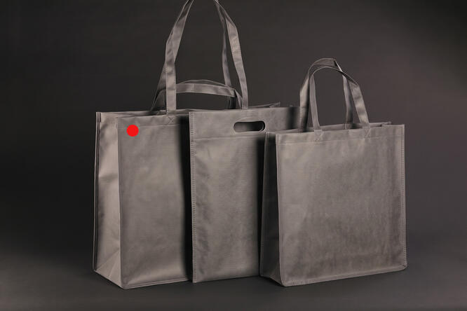 Handlenett med håndtak, dark grey Non Woven 55x20x45 cm
