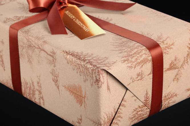 Julepapir, Christmas Atmosphere Coffee 55 cm x 100 m