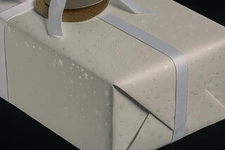 Julepapir, White perlemor stars 55 cm x 100 m