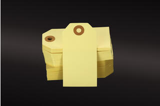 Tag/Merkelapp kraft m/hull Cream 35x70 mm, 250 gr à 100 stk