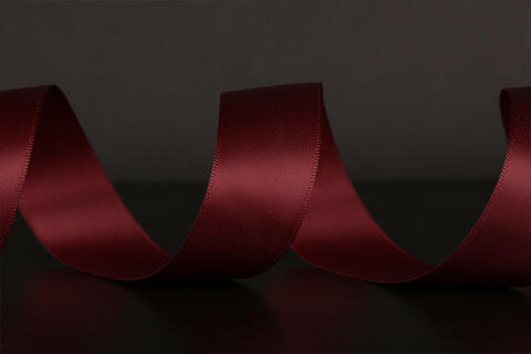 Bånd "silke", Burgundy 25 mm x 90 m