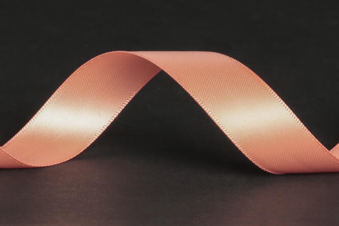 Bånd "silke", peach 18 mm x 90 m