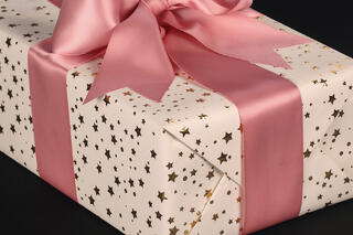 Gavepapir, Golden Stars 55 cm x 100 m