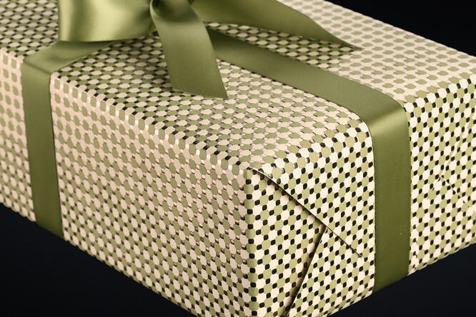 Gavepapir, Green Rococo (8) 55 cm x 100 m