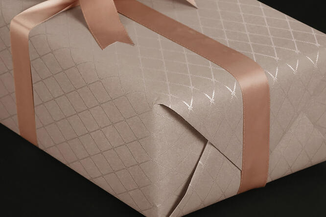 Gavepapir, Square Cool Grey 55 cm x 100 m