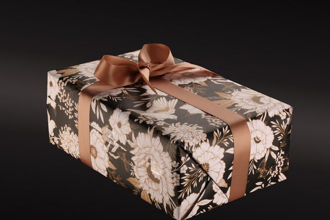 Gavepapir, Winterbloom (5) 55 cm x 100 m